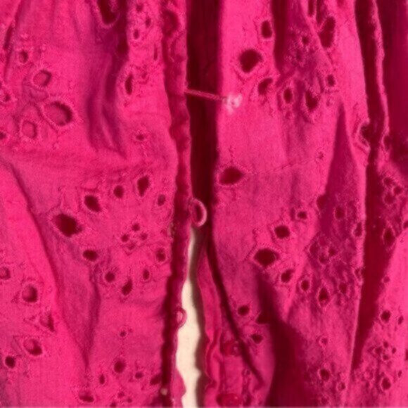 House Of Harlow V Neck Button Up Eyelet Midi Dress - Picture 11 of 13